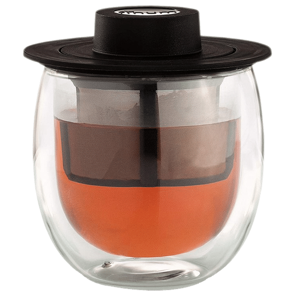 Finum 200 ml Glass Serving Bowl with Lid (Reusable Filter, FIN 624246700, Transparent)_1