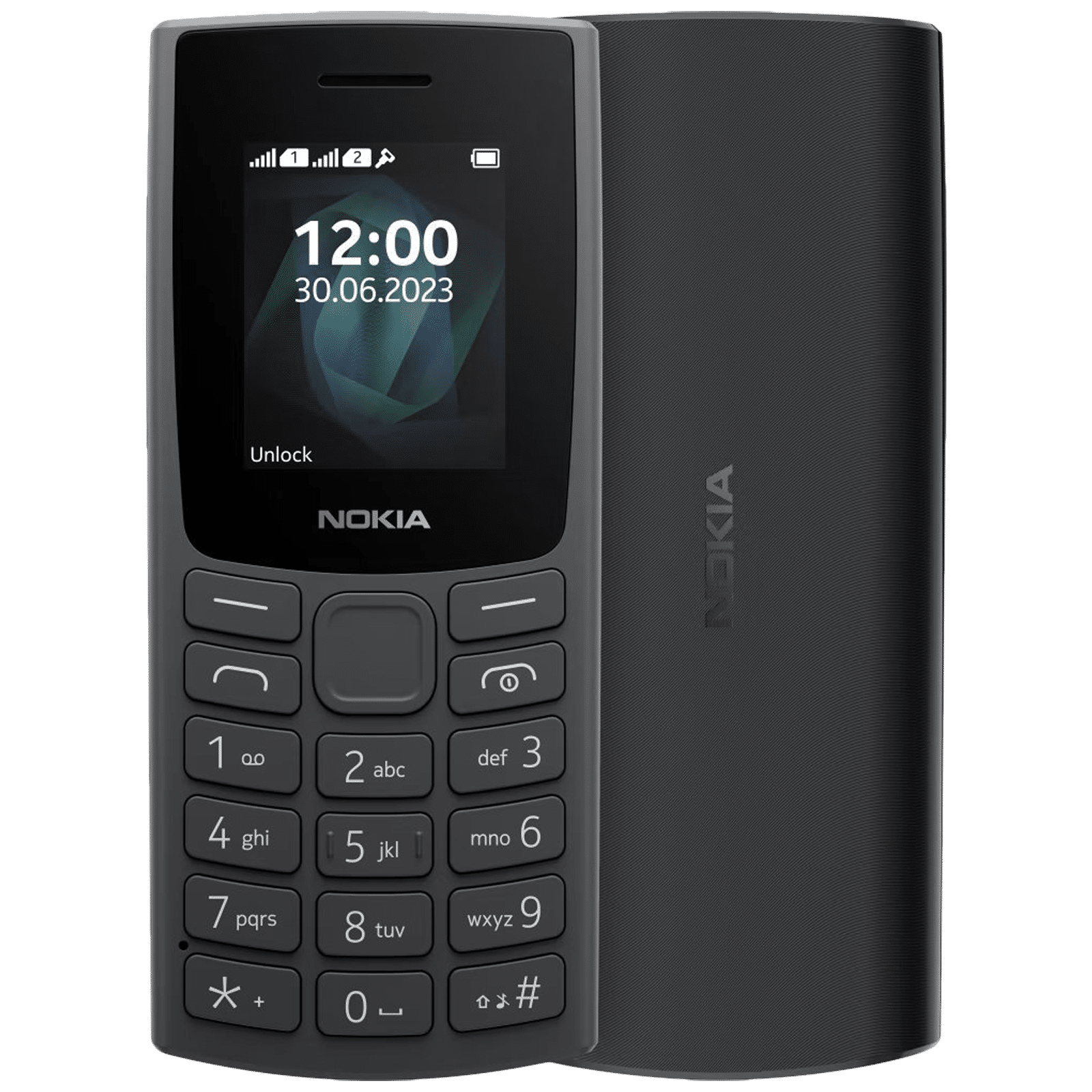 NOKIA 105 SS 2023 (4MB, Single SIM, IP52 Water Resistant, Charcoal)