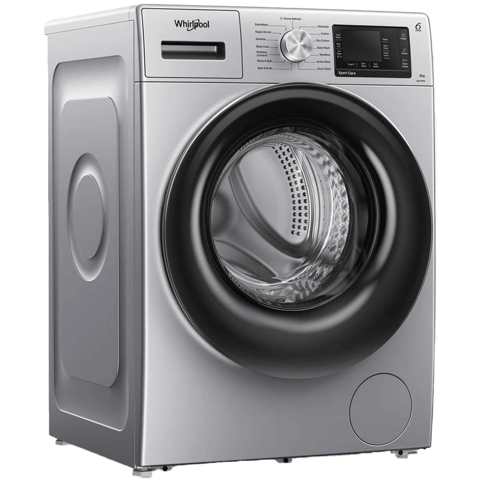 whirlpool washer silver