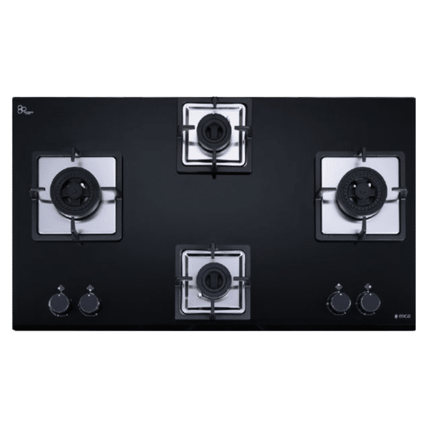 elica IND FLEXI AB DFS Series 4 Burner Automatic Hob (Battery Operated, Black)_1