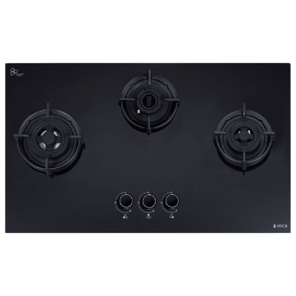 elica FLEXI DFS AB Series 3 Burner Automatic Hob (Battery Operated, Black)_1