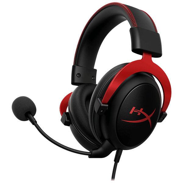 HyperX Cloud II 4P5M0AA Wired Gaming Headset with Passive Noise Cancellation (Digitally Enhanced Microphone, Over Ear, Red)_1