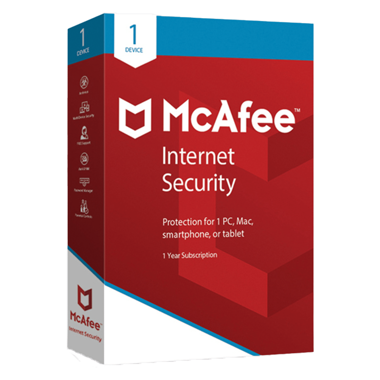 Buy McAfee Antivirus and Internet Security (1 Device, 1 Year