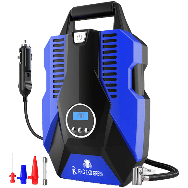 RNG EKO GREEN 1005 Predator Tyre Inflator for Cars and Bikes (LED Lighting, RNG-AIR-008, Blue and Black)_1