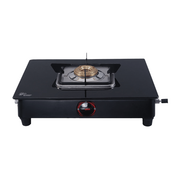 WONDERCHEF Ultima Toughened Glass Top 1 Burner Manual Gas Stove (Compact Design, Black)_1