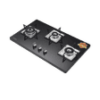 Hindware Rosia Toughened Glass Top 3 Burner Automatic Electric Hob (Ergonomic Bakelite Knob, Black)_1