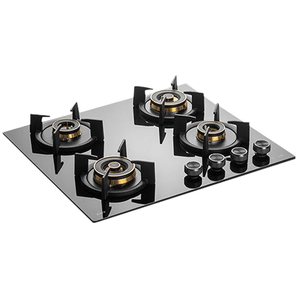 KAFF INF 604 Tempered Glass Top 4 Burner Automatic Electric Hob (Flame Failure Device, Black)_1