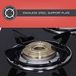 Elica 694 CT DT VETRO Toughened Glass Top 4 Burner Manual Gas Stove (Round Euro Coated Grid, Black)_4