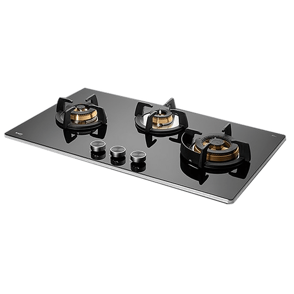 KAFF BLH-F 783X Tempered Glass Top 3 Burner Automatic Electric Hob (Flame Failure Device, Black)_1