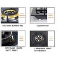 Elica CLASSIC FLEXI FB MFC 4B 70 MT FFD Glass Top 4 Burner Automatic Electric Hob (Round Metallic Knob, Black)_4