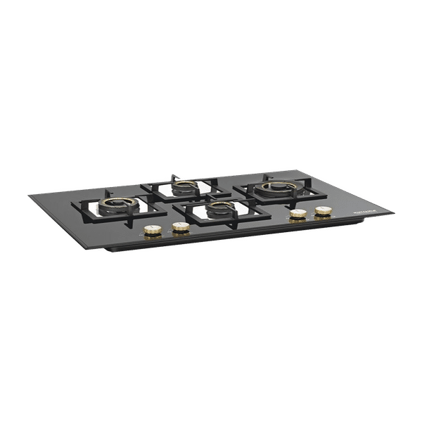Kutchina Marica 4BS 90 DLX Toughened Glass Top 4 Burner Automatic Electric Hob (Aesthetic Designs, Black)_1