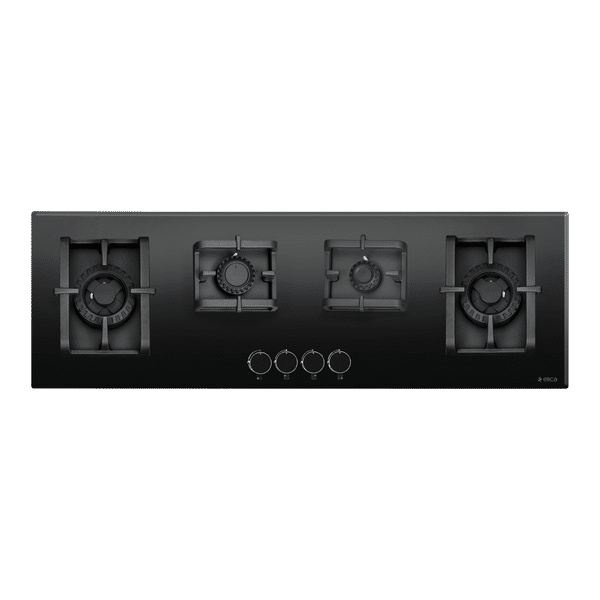 Elica CT PRO MFC 120 DX SWIRL FFD 4 Burner Automatic Hob (Cast Iron Pan Support, Black)_1