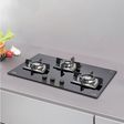 Glen 1073 SQ DB Toughened Glass Top 3 Burner Automatic Electric Hob (Scratch & Stain Resistant, Black)_4