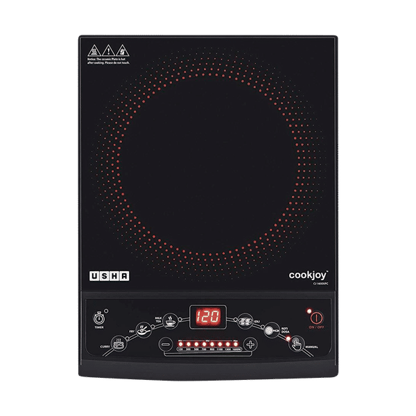 USHA Cookjoy 1600W Induction Cooktop with 5 Preset Menus_1