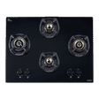 Elica CLASSIC AB 4B 70 DX Glass Top 4 Burner Automatic Electric Hob (Round Metallic Knob, Black)_1