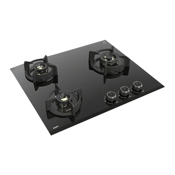 KAFF ASF 603 Tempered Glass Top 3 Burner Automatic Electric Hob (Flame Failure Device, Black)_1