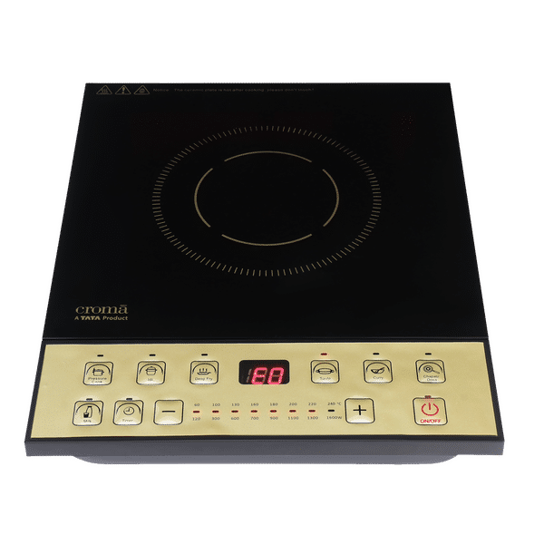 Croma 1600W Induction Cooktop with 7 Preset Menus_1
