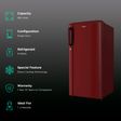 Haier 185 Litres 2 Star Direct Cool Single Door Refrigerator with Antibacterial Gasket (HED-192RS-P, Red Steel)_2