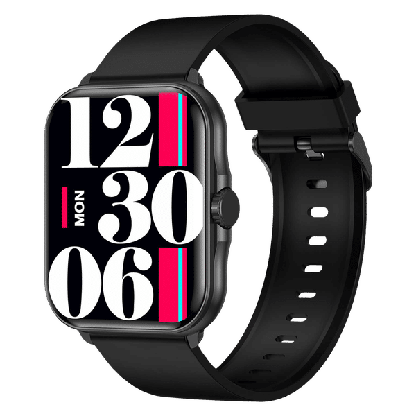 FIRE-BOLTT Eterno Smartwatch with Bluetooth Calling (50.55mm LED Display, IP68 Water Resistant, Black Strap)_1