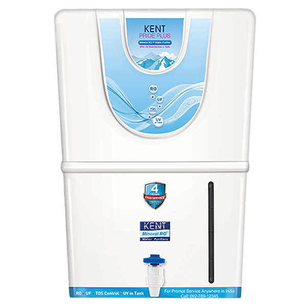 KENT Pride Plus 8L RO + UF + UV-in-tank + TDS Water Purifier with Multiple Purification Process (White)_1