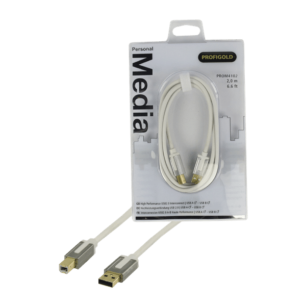 PROFIGOLD USB 2.0 Type A to USB 2.0 Type B Cable (Oxygen Free Copper, White)_1