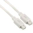 PROFIGOLD PROM6402 PVC 2 Meter 6 Pin to 9 Pin Data Transfer FireWire Cable (Oxygen Free Copper , White)_3