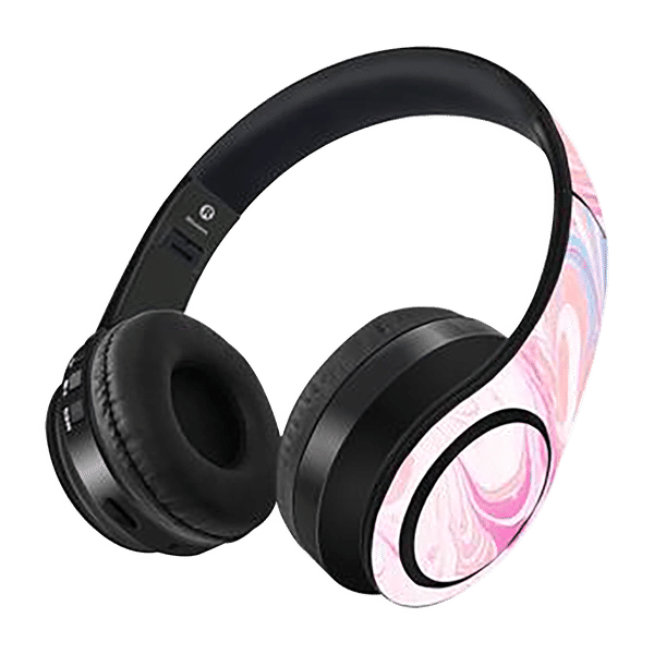 macmerise Marble Petal Pink - Decibel SODCIBLSM2454 Bluetooth Headphone with Mic (Passive Noise Cancellation, On Ear, Multicolor)_1