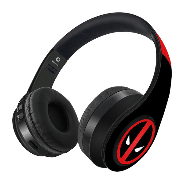 macmerise Face Focus Deadpool - Decibel SODCIBLMM3928 Bluetooth Headset with Mic (Passive Noise Cancellation, On Ear, Multicolor)_1