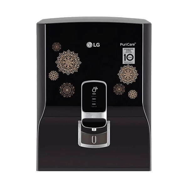 LG PuriCare 8L RO + UV Water Purifier with Mineral Booster (Black with Regal Pattern)_1
