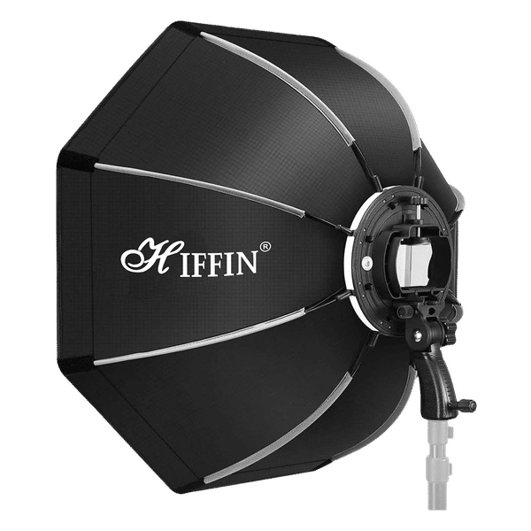 HIFFIN Softbox with 9 Fit Light Stand for All Flash Speedlights (Lightweight & Portable)_1