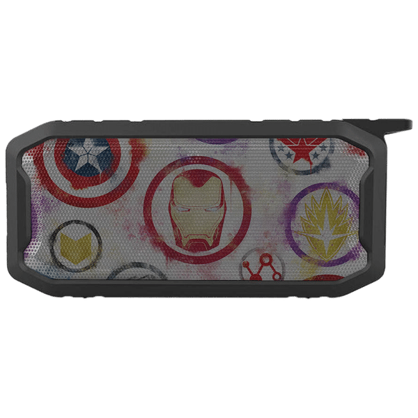 macmerise Avengers Icons Graffiti 6W Portable Bluetooth Speaker (IPX7 Water Resistant, TWS Compatibility, Stereo Channel, Multicolor)_1