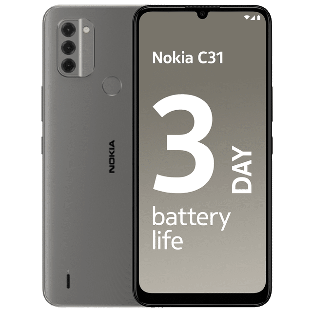 NOKIA C31 Plus (3GB RAM, 32GB, Charcoal Black)