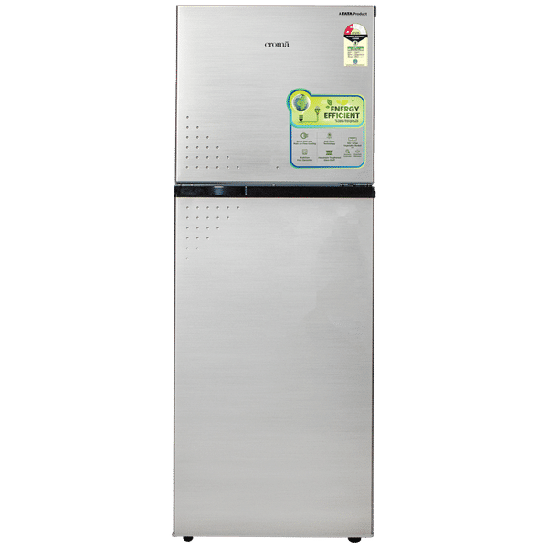 Croma 256 Litres 2 Star Frost Free Double Door Refrigerator with Inverter Technology (CRLR256FIC276232, Shining Silver)_1