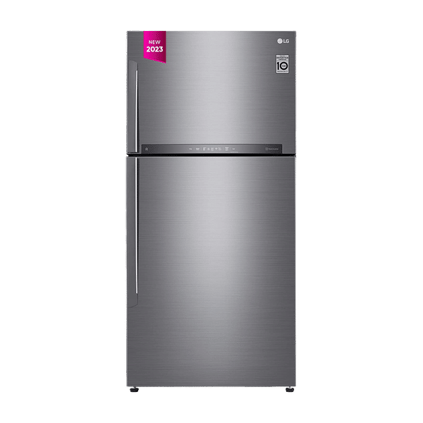 LG 475 Litres 1 Star Frost Free Double Door Refrigerator with Stabilizer Free Operation (GN-H602HLHM.APZQEBN, Platinum Silver)_1
