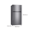 LG 592 Litres 1 Star Frost Free Double Door Refrigerator with Smart Inverter Compressor (GR-H812HLHM, Platinum Silver)_3