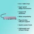Philips 8-in-1 USB 3.0 Type C to RJ45, USB 3.0 Type A, USB 3.0 Type C, HDMI Type A, SD Card Slot, TF Card Reader USB Hub (5 Gbps Data Transfer Rate, Grey)_3