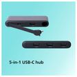 Philips 5-in-1 USB 3.1 Type C to USB 3.0 Type A, USB 3.0 Type C, HDMI Type A USB Hub (5 Gbps Data Transfer Rate, Grey)_4