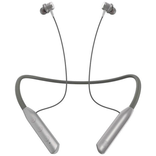 Nu Republic Pulse Metal Neckband with Environmental Noise Cancellation (IPX4 Water Resistant, X-Bass Technology, Silver)_1