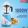 Veronica Optimus 1000 Watt 3 Jars Mixer Grinder (18000 RPM, 3 Speed Settings, Blue and White)_2