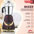 Veronica Magnum 750 Watt 3 Jars Mixer Grinder (18000 RPM, 3 Speed Settings, Pink and Gold)_3