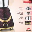 Veronica Magnum 750 Watt 3 Jars Mixer Grinder (18000 RPM, 3 Speed Settings, Pink and Gold)_4