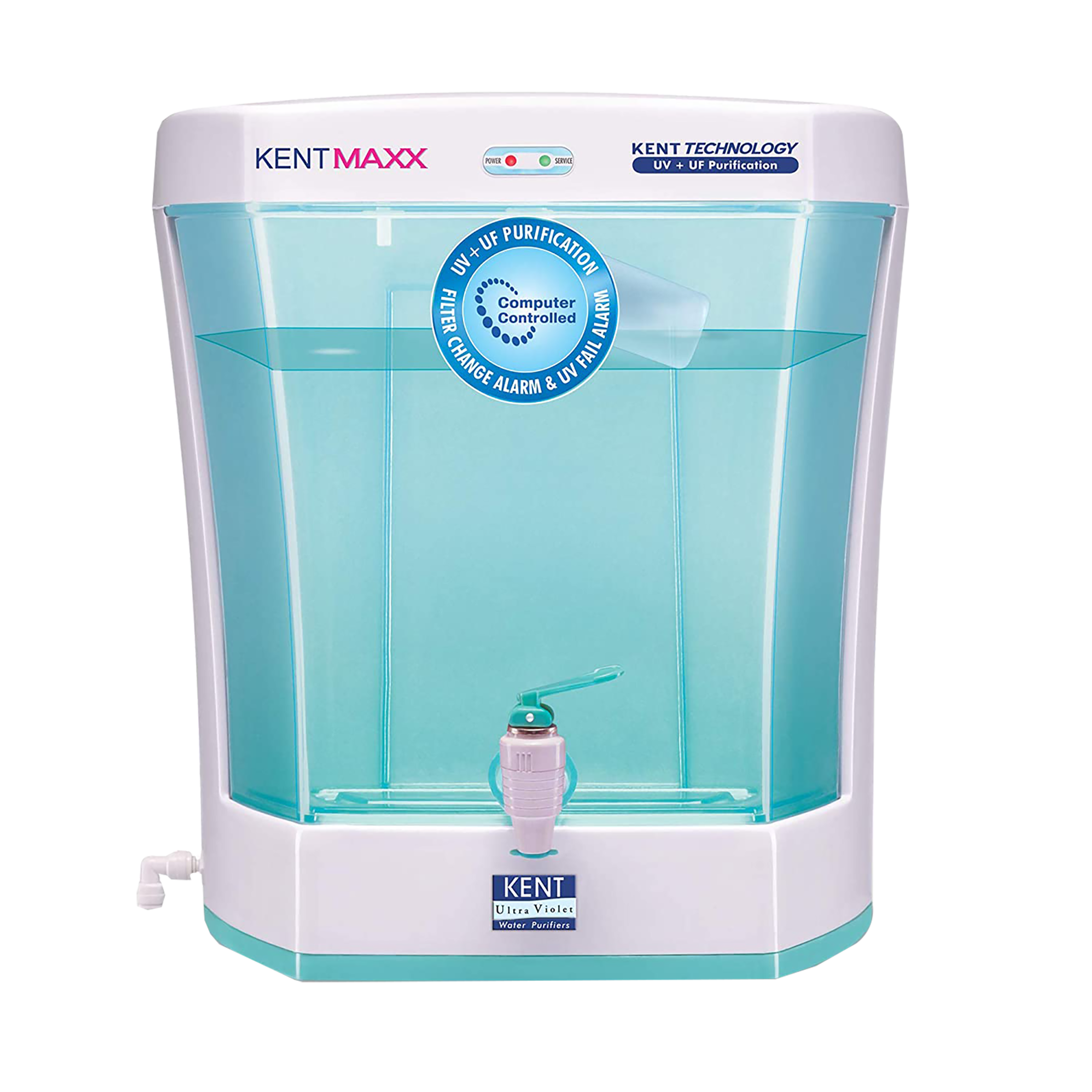 KENT Maxx 7L UV + UF Water Purifier with Double Purification Process (White/Blue)