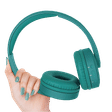 fingers Beaute Bluetooth Headphone with Mic (11 Hours Playback, On Ear, Emerald Green)_4