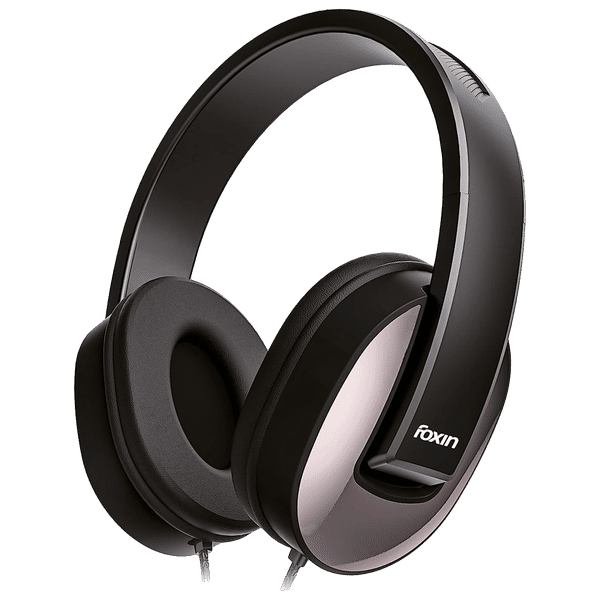 Foxin ROAR 309 FOXHED0163 Wired Headphone with Mic (Over-Ear, Gunmetal Black)_1