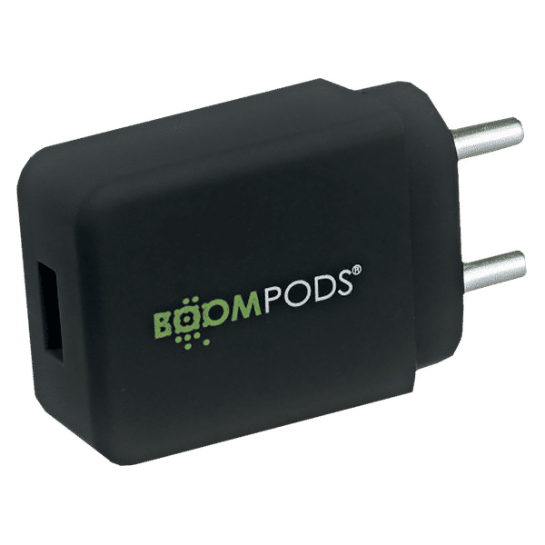 Boompods Type A Fast Charger (Adapter Only, Support QC Charging, Black)_1