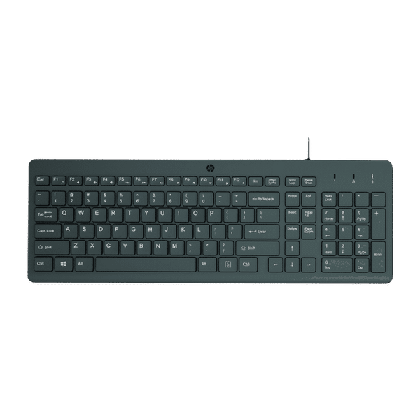 HP 150 Wired Keyboard with 12 Fn Shortcut Keys (Plug & Play, Black)_1