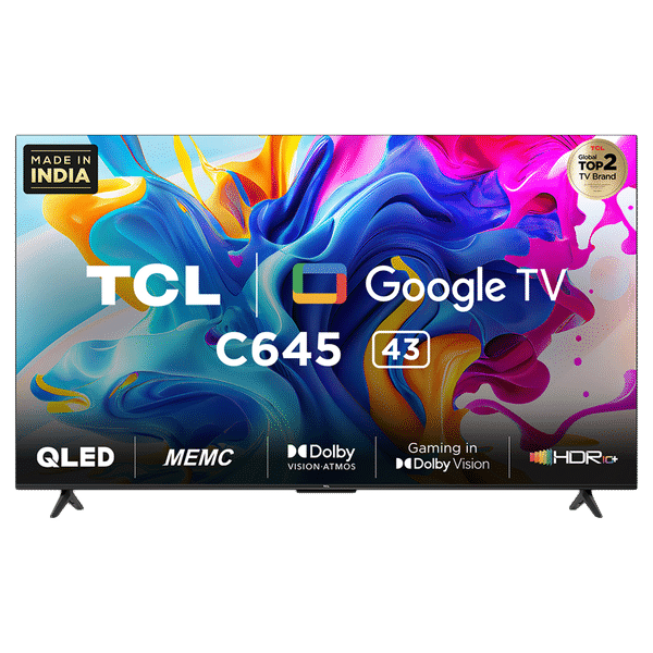TCL C645 109 cm (43 inch) QLED 4K Ultra HD Google TV with Dolby Audio (2023 model)_1