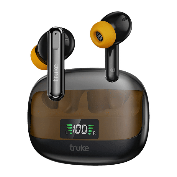 truke Buds Vibe F220 TWS Earbuds with Active Noise Cancellation (IPX5 Water Resistant, Instant Pairing Technology, Yellow)_1