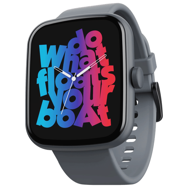 boAt Wave Beat Call Smartwatch with Bluetooth Calling (43mm HD Curved Display, IP68 Water Resistant, Grey Strap)_1
