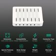 Soopii 60W Type A 6-Port Fast Charging Station (Type A to Type C, Type A to Micro USB & Type A to Lightning Cable, Quick Charge 3.0, White)_2